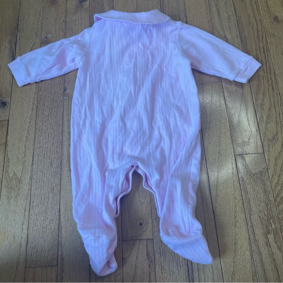 CHILD OF MINE PINK BUNNY GRAPHIC ONE PIECE PAJAMAS SIZE 6 MONTHS - Picture 3 of 5